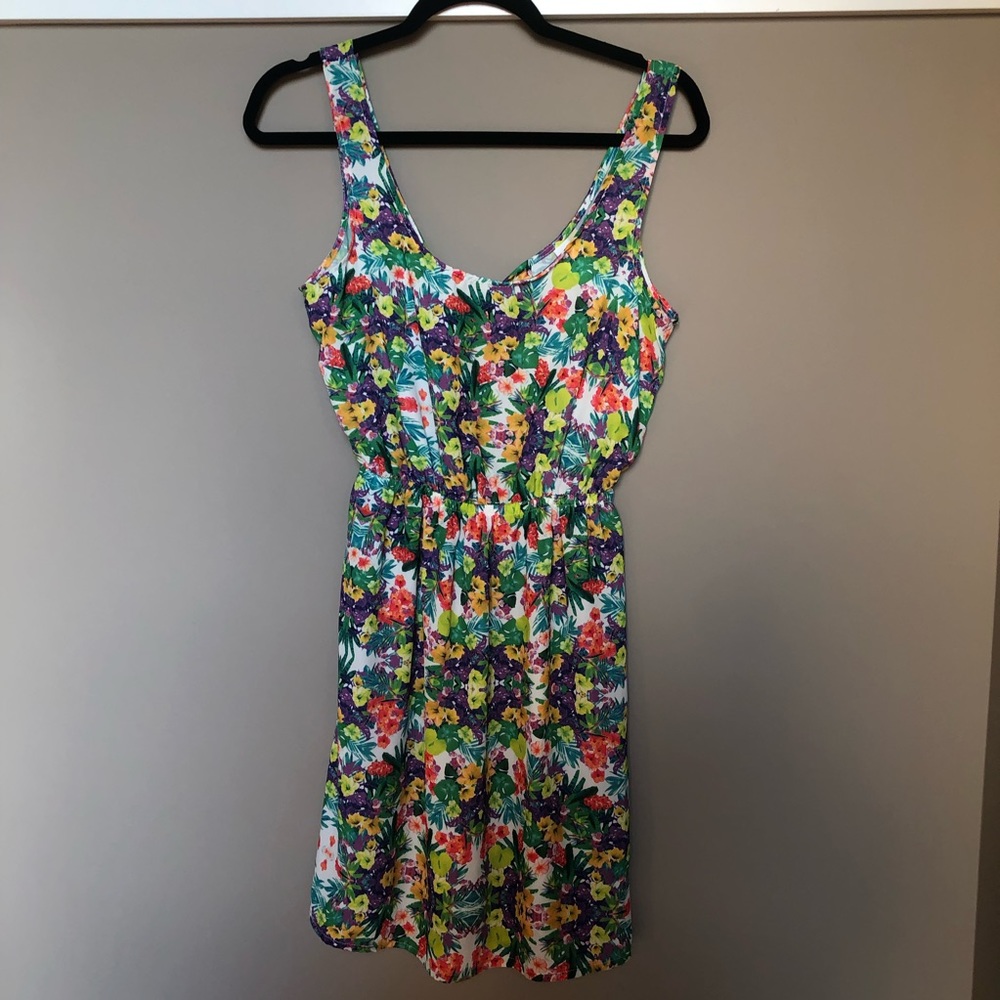 bp. Tropical print coverup dress
